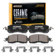 HYFTJYZ front brake pads packaging showing fitment and benefits