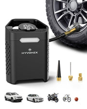 HYVOHEX front view showing compact inflator and ergonomic grip benefit portability