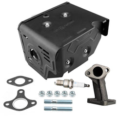 HZ muffler front assembly showing overall fit and durable construction benefit