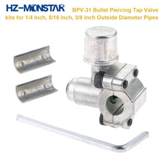 HZ-MONSTAR five access valves with caps showing secure sealing benefit