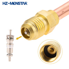 HZ-MONSTAR hex key installing valve demonstrating quick tool-free benefit