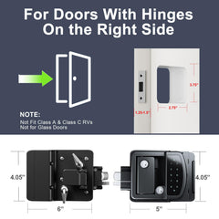 HZRVTECH deadbolt and latch detail, demonstrating reinforced mechanical protection