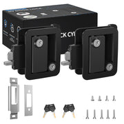HZRVTECH front-facing latch showing handle and mounting holes for quick replacement