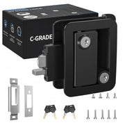 HZRVTECH front view of the RV door lock showing durable construction and secure fit