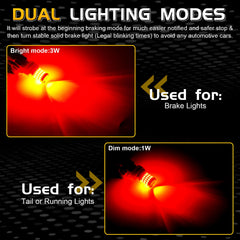 iBrightstar bulb installed in a vehicle tail light enhancing rear visibility