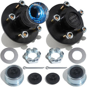 iBroPrat hub front view showing bolt pattern and rust-resistant finish for durable mounting