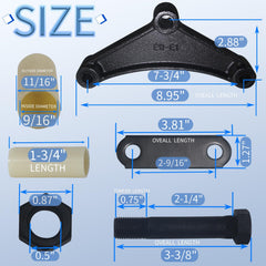 iBroPrat close-up of a 2-9/16 inch shackle strap highlighting welded strength and corrosion resistance
