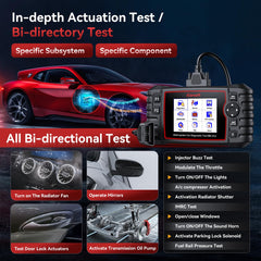 iCarsoft MB V3.0 angled display highlighting menu navigation and clear text