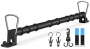 IceFun front view installed in car showing stable full-length hang bar benefit