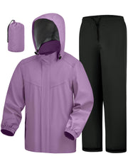 iCreek rain suit front view showing full coverage and packability benefit