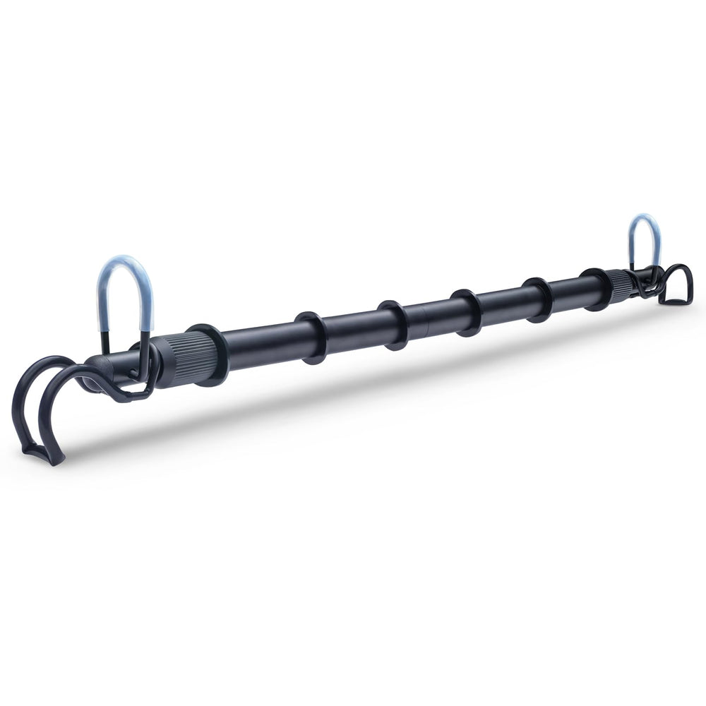 Idefair front view of installed hanger bar showing fit and stability