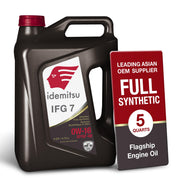 Idemitsu front packaging 5-quart jug showing product and convenience