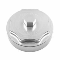iFJF front view of aluminum fuel filter cap showing fit and durable finish