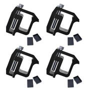 iFJF clamp front view showing aluminum body and secure fit benefit