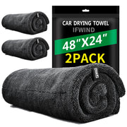IFWIND front view of folded towels showing large size and neat edges for easy storage