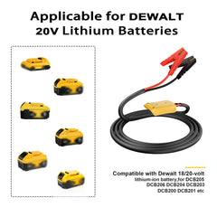 IIXWUQ adapter with Dewalt battery inserted and locked, fast tool-power conversion