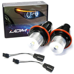 iJDMTOY front packaging showing pair of LED halo bulbs and benefits