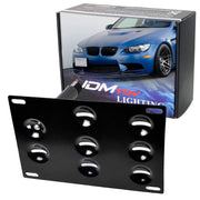 iJDMTOY front view mounted on BMW bumper showing clean off-center look
