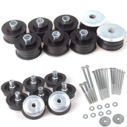 iKer front package showing complete body mount kit and benefits of a full replacement