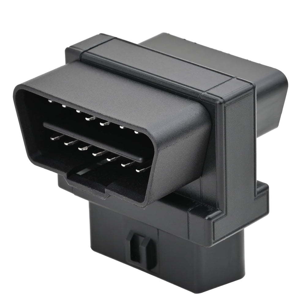 iKKEGOL front view of adapter showing dual female sockets and compact profile for convenience