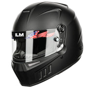 ILM helmet front view showing aerodynamic shell and visor benefit visibility