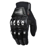 ILM Model 10C front view showing full alloy knuckle protection and sleek black finish for safety