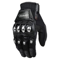 ILM Model 10C front view showing full alloy knuckle protection and sleek black finish for safety