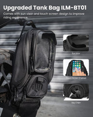 ILM top phone pouch closeup with touchscreen visibility and navigation benefit