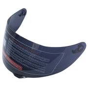 ILM visor front view showing full tinted shield and clear road visibility