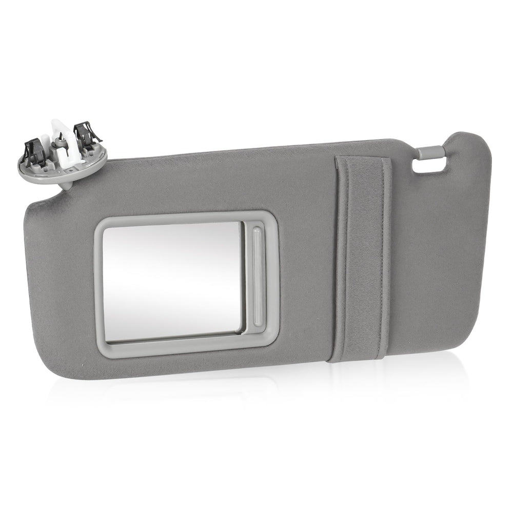 ILONPA left sun visor front view showing gray finish and silhouette, improves cabin appearance