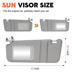 ILONPA visor mirror close-up showing clear vanity mirror, helps quick visual checks