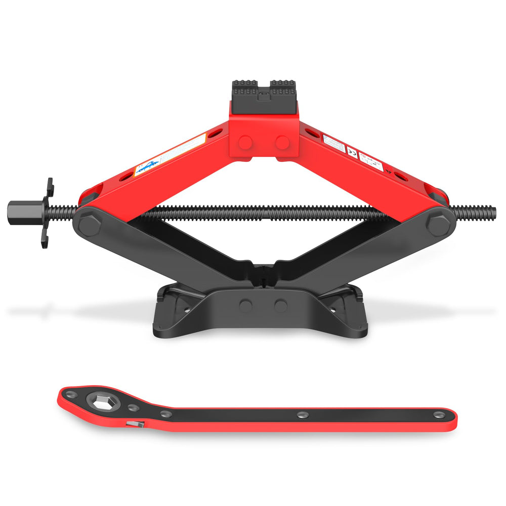 IMAYCC front view of compact jack kit showing trunk-ready storage benefit