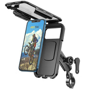 iMESTOU front view waterproof mount showing secure phone protection and visibility