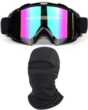 immoono front view showing goggles and balaclava, clear protection
