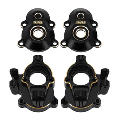 INJORA front view of steering knuckles showing precise fit and improved control
