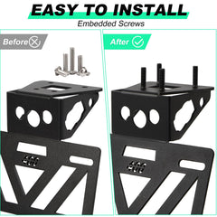 INKUDRI included hardware laid out showing grommet, plugs, screws and washers
