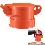 Innconee front view of orange sewer cap showing secure seal benefit
