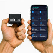 Innova 1000 front view showing Bluetooth OBD2 connector and compact design benefit