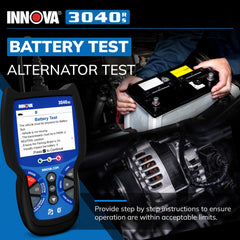 Innova 3040RS OBD2 connector cable ready to plug into vehicle