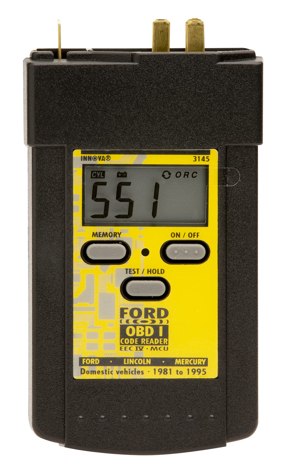 Innova 3145 front view handheld reader showing controls and housing for easy diagnostics