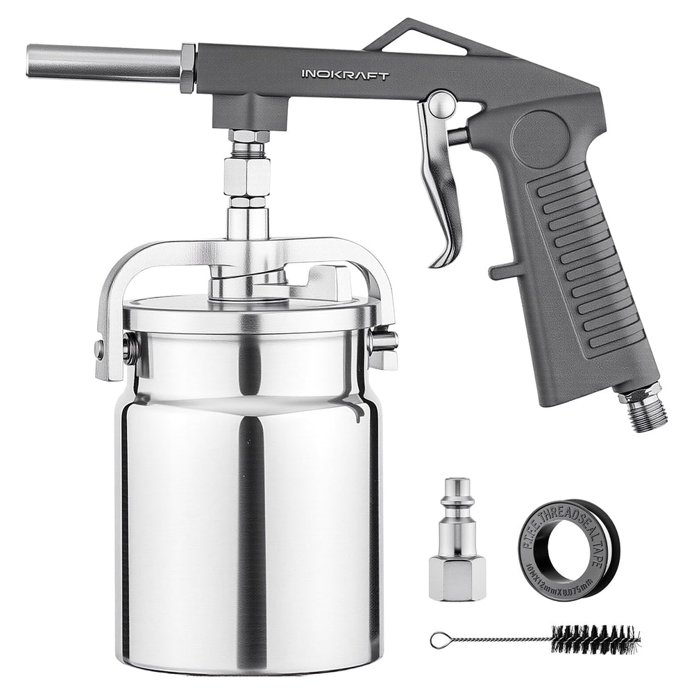 InoKraft spray gun front view showing compact design and precise controls