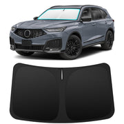 INSAUTO front view of custom-fit shade on Acura MDX showing clean coverage and protection