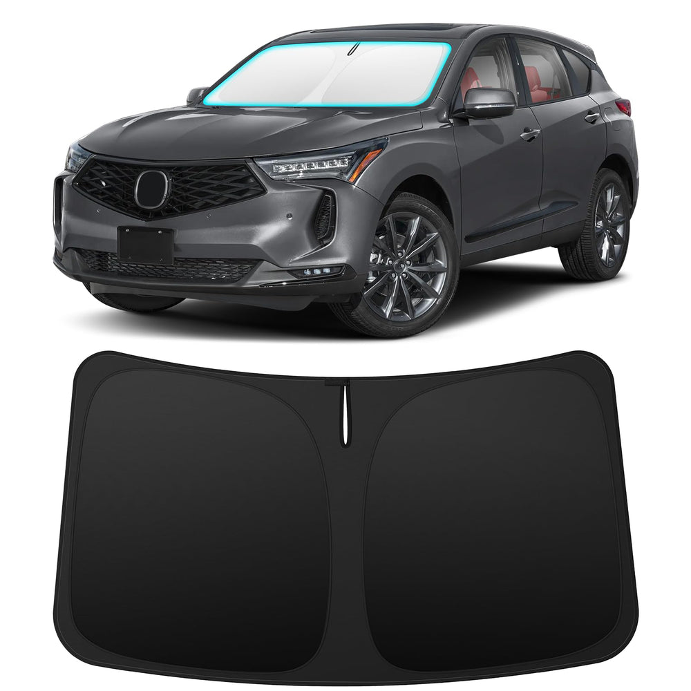 INSAUTO front view showing perfect Acura RDX fit and full windshield coverage