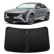 INSAUTO front-installed on Cadillac CT5 showing full windshield coverage and protection