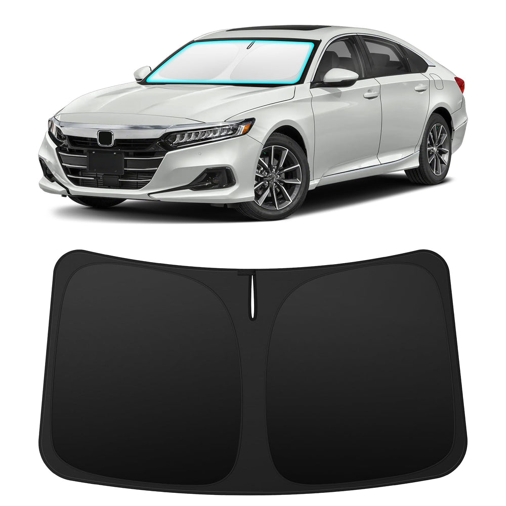 INSAUTO front view on Accord windshield showing full coverage and protection