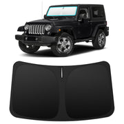 INSAUTO close-up front view showing custom fit on Jeep Wrangler for full coverage
