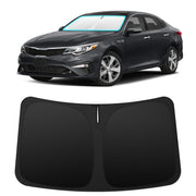 INSAUTO front view on Kia Optima showing full windshield coverage and protection