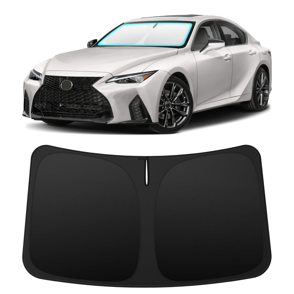 INSAUTO front-fit on Lexus IS windshield showcasing perfect coverage and protection