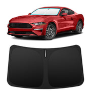INSAUTO front view on Mustang showing full windshield coverage and protection