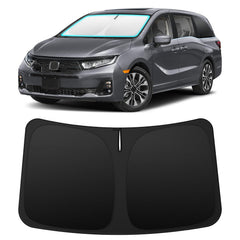INSAUTO front view showing full windshield coverage and precise fit